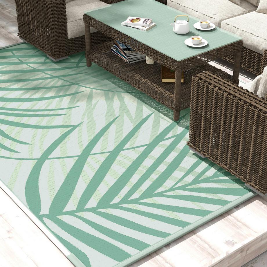 Northio Tapis D'Extérieur Grand Tapis Réversible Avec Sac De Transport, Hydrofuge, Pour Camping Et Terrasse, Vert, 365 X 274 Cm  