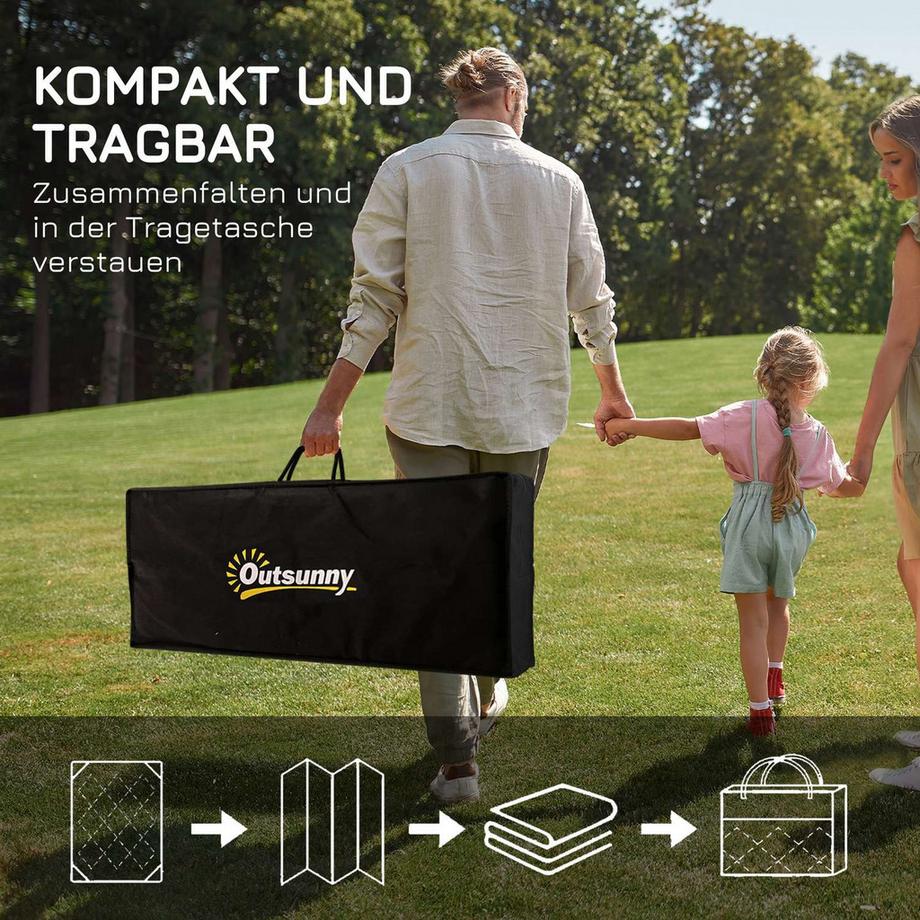 Northio Tapis D'Extérieur Grand Tapis Réversible Avec Sac De Transport, Hydrofuge, Pour Camping Et Terrasse, Vert, 365 X 274 Cm  