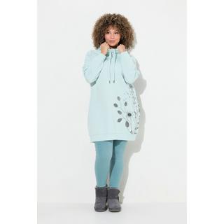 Ulla Popken  Hoodie, oversized, Gräser, Taschen, Langarm, Kapuzensweater 