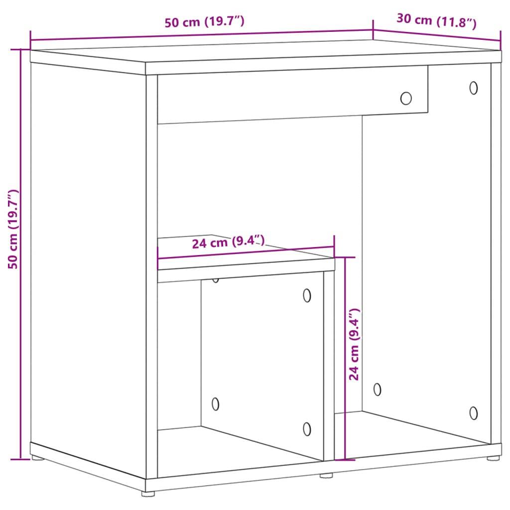 VidaXL Table d'appoint bois d'ingénierie  