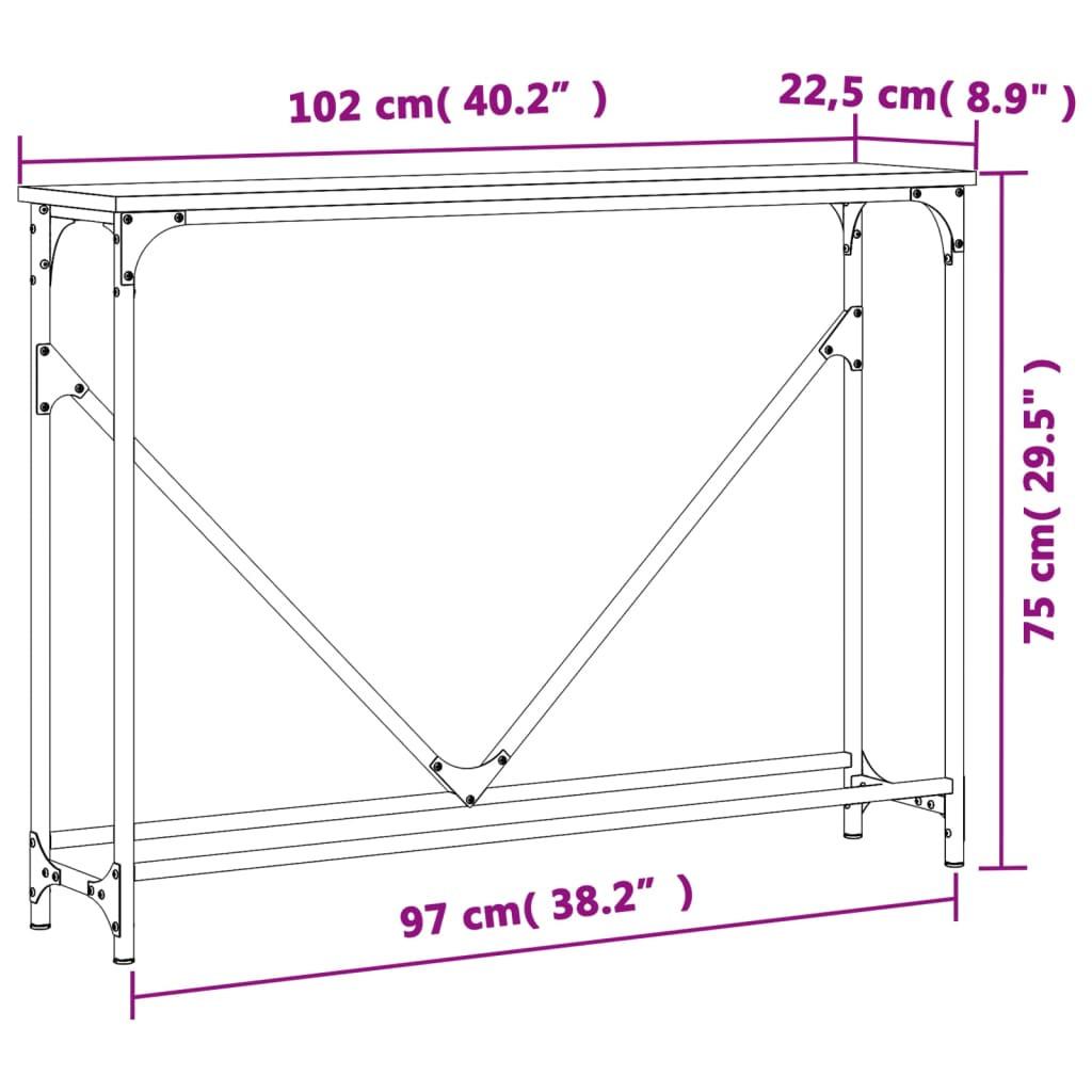 VidaXL Table console bois d'ingénierie  