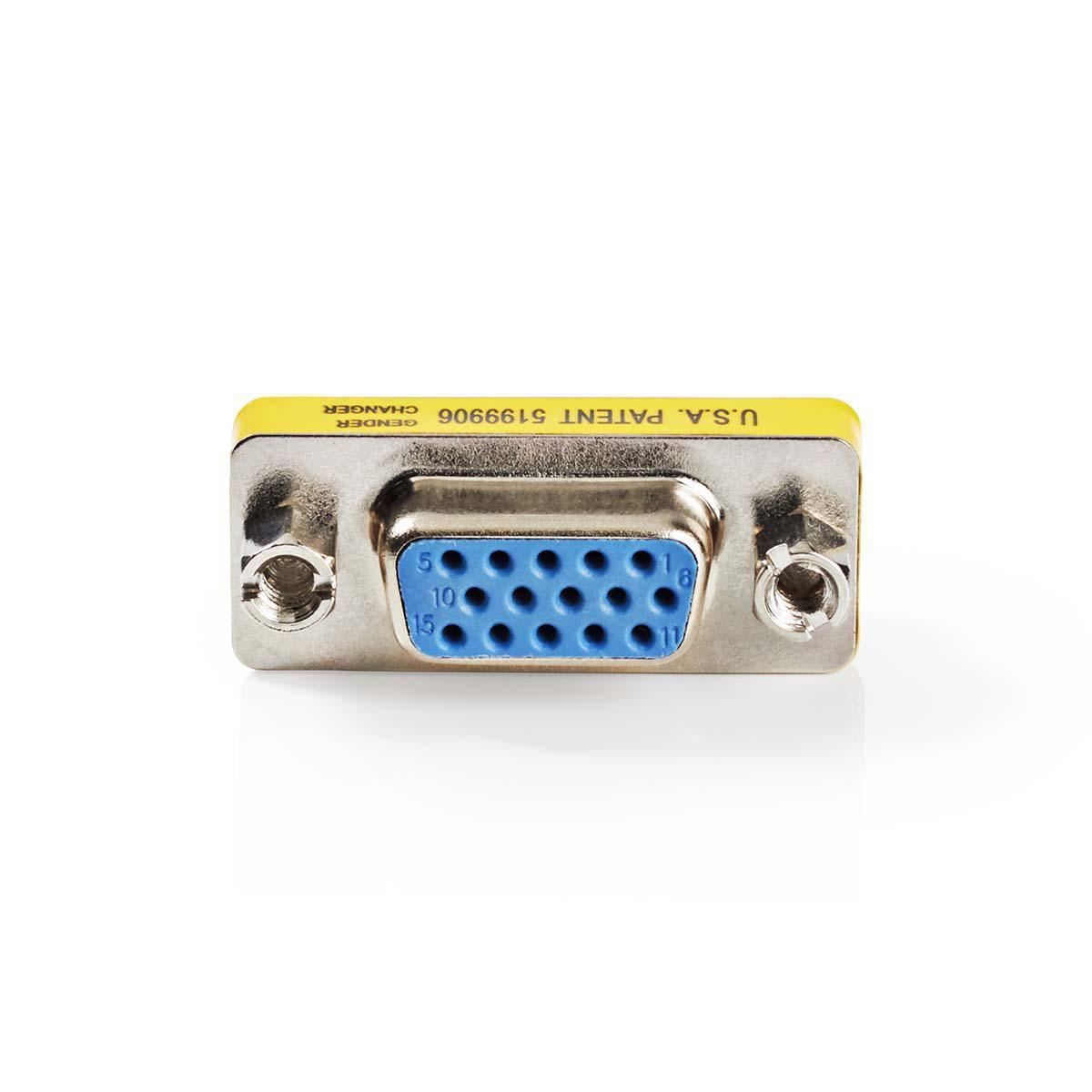 Nedis  Adaptateur VGA | VGA femelle 15p | VGA femelle 15p | Nickelé | Droit | Métal | Métal | Sachet plastique 