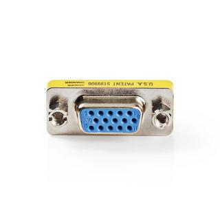 Nedis  VGA-Adapter | VGA-Buchse 15p | VGA-Buchse 15p | Vernickelt | Gerade | Metall | Metall | Plastikbeutel 