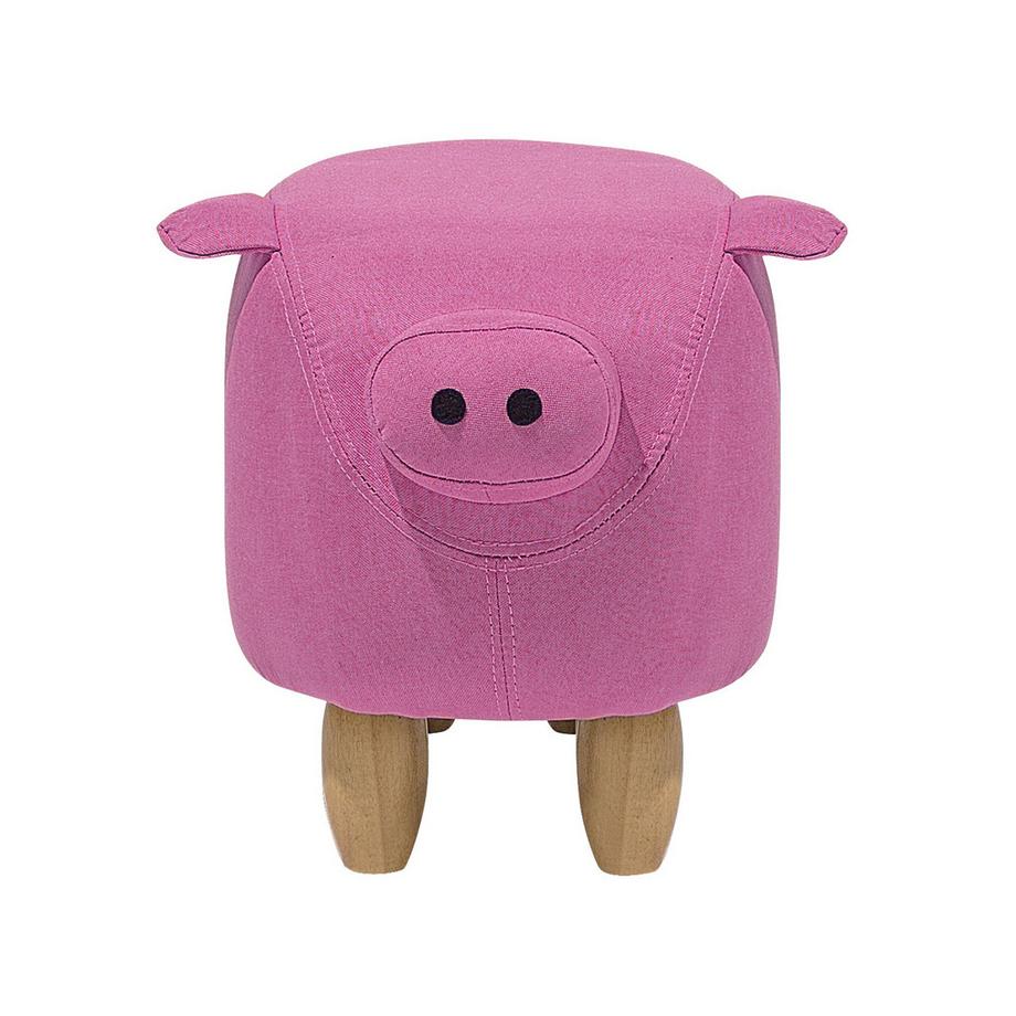 Beliani Tabouret animal en Tissu Moderne PIGGY  