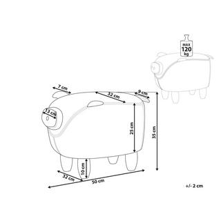 Beliani Sgabello en Poliestere Moderno PIGGY  