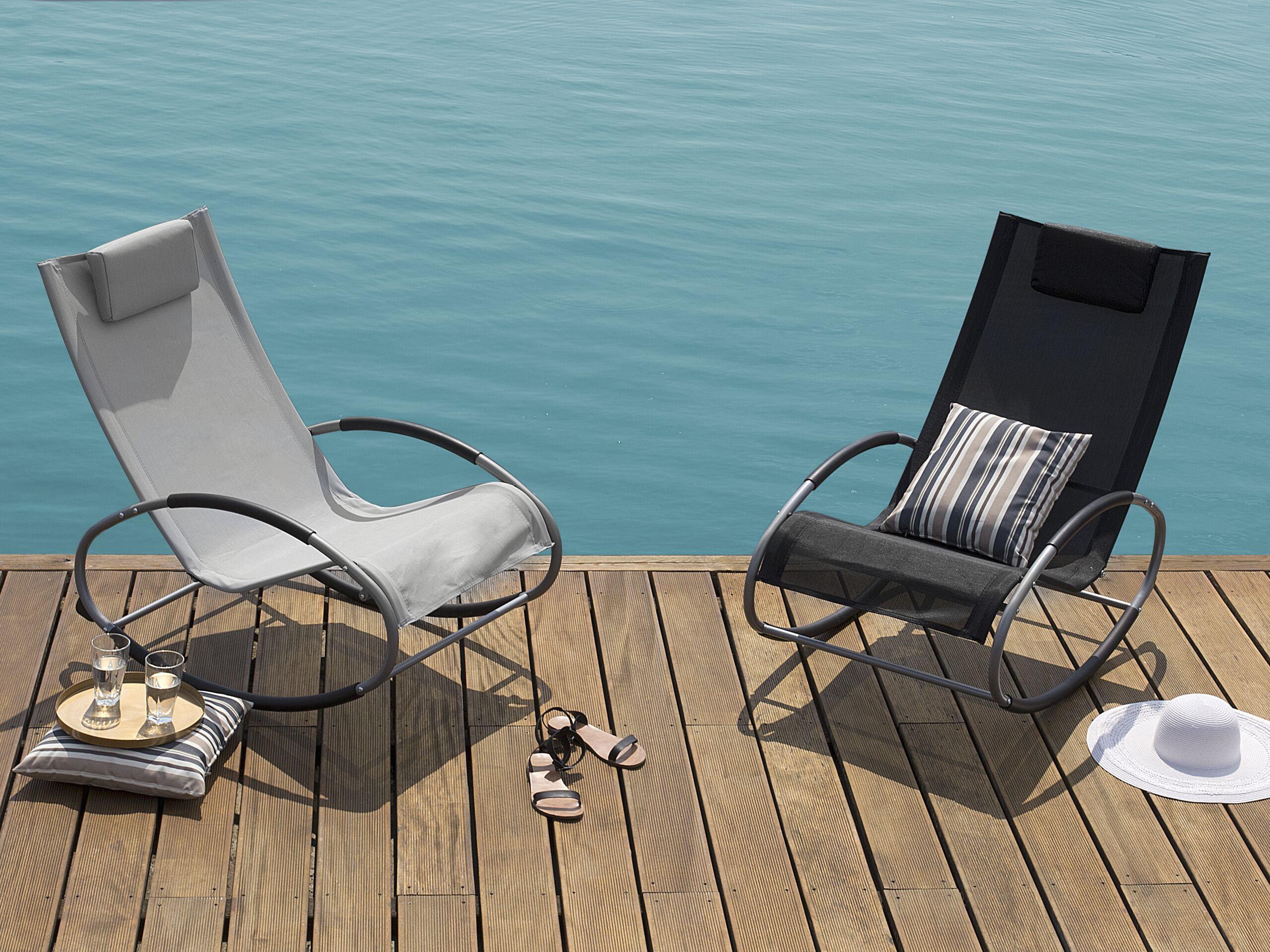 Beliani Transat à bascule en Acier Moderne CAMPO  