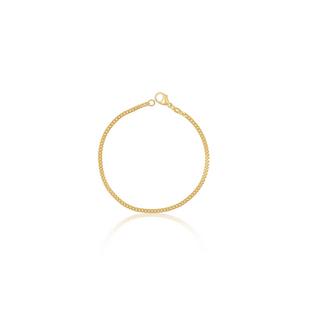 MUAU Schmuck  Bracelet Panzer Gelbgold 750, 2.4mm, 19cm 