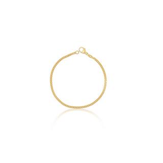 MUAU Schmuck  Bracelet Panzer Gelbgold 750, 2.4mm, 19cm 