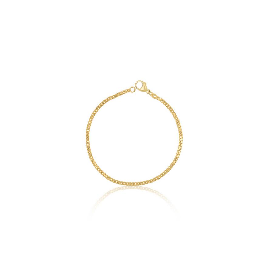 Bracelet Panzer Gelbgold 750, 2.4mm, 19cm