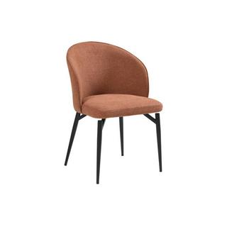 Vente-unique Lot de 6 chaises en tissu et métal - Terracotta - GILONA  