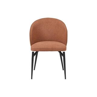 Vente-unique Lot de 6 chaises en tissu et métal - Terracotta - GILONA  