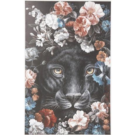 KARE Design Leinwandbild Night Leo in Flower 90x140  