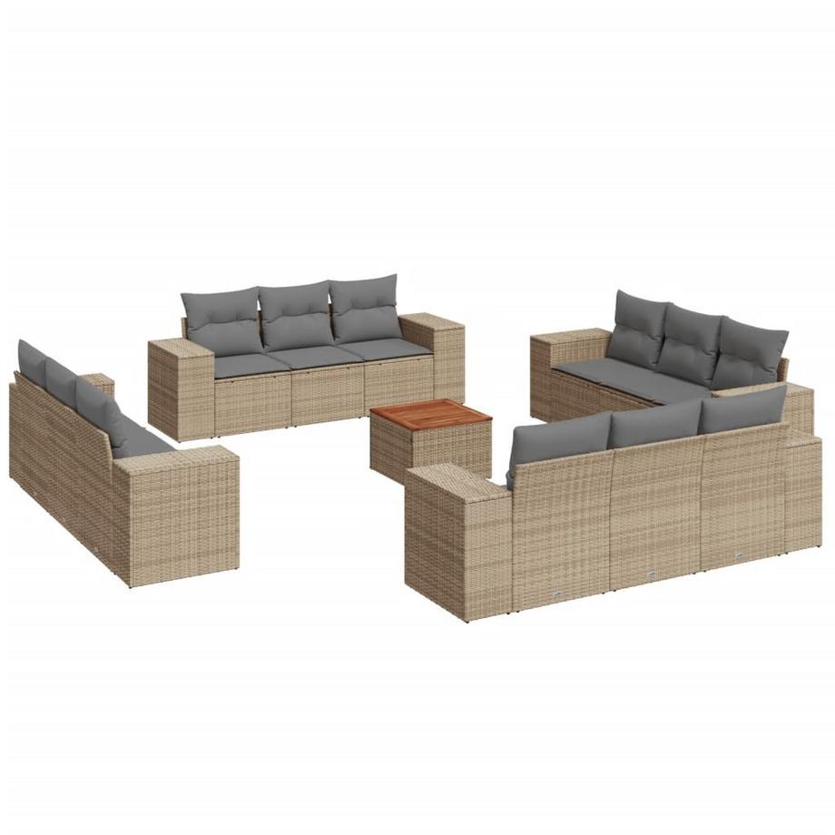 set divano da giardino Polirattan
