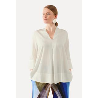 Ulla Popken Tunica Collo a Calice Linea ad A Scollo a V Maniche 3/4  