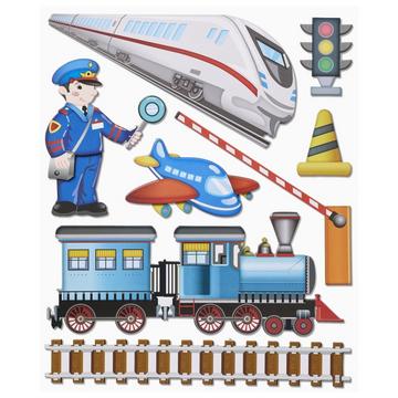 HobbyFun 3D Stickers XXL Train adhésif pour enfant