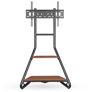 Nedis  Support TV sur Pied | 37 - 75 " | Poids d'écran maximal pris en charge: 40 kg | Bauhaus Design | Hauteurs pré-fixées réglables | Acier / MDF | Marron / Noir 