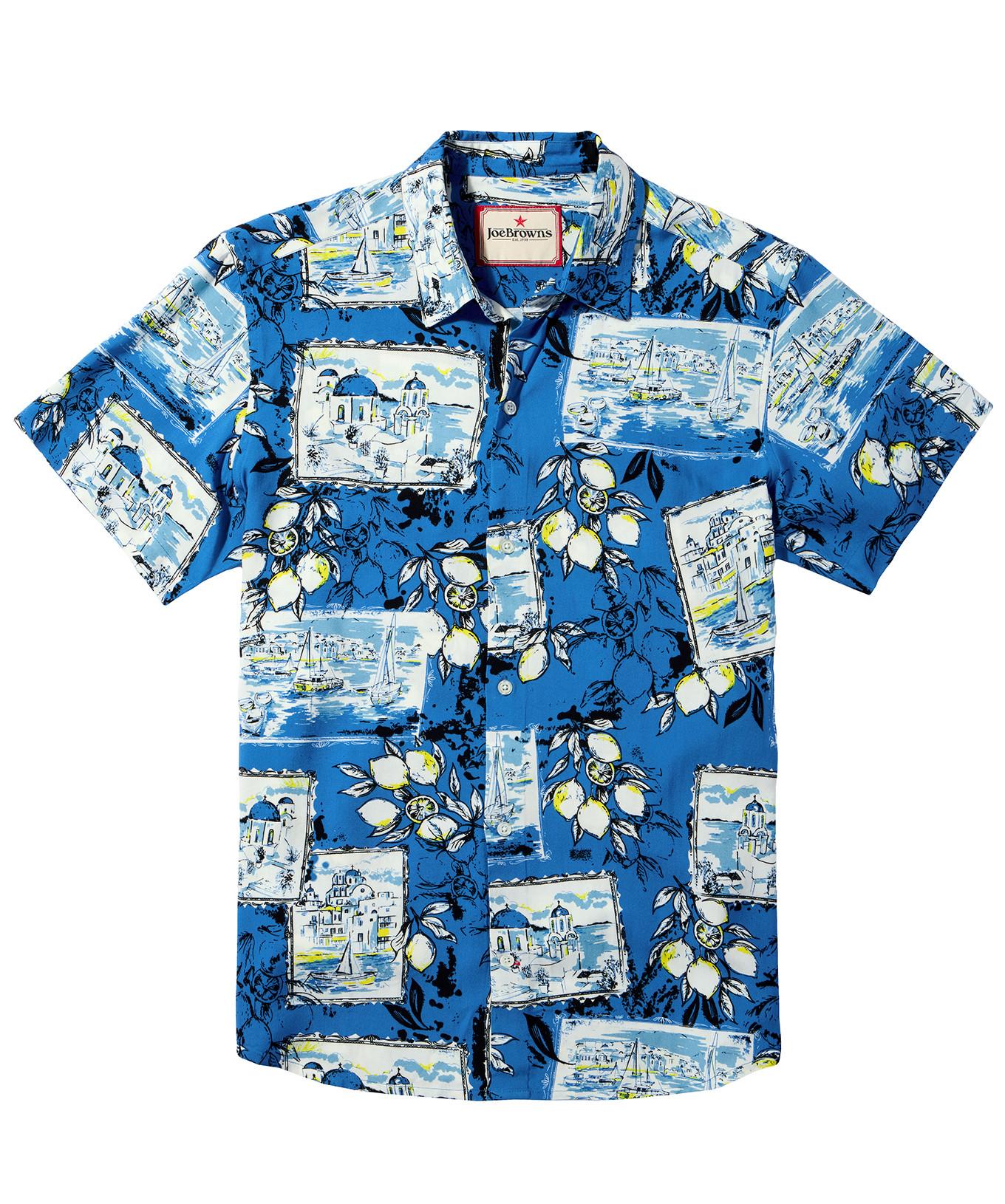 Joe Browns Kurzarm Hemd mit Postkartendruck  