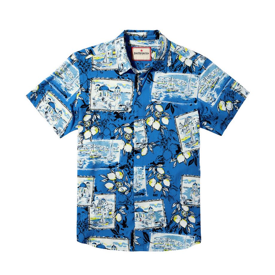 Joe Browns Kurzarm Hemd mit Postkartendruck  