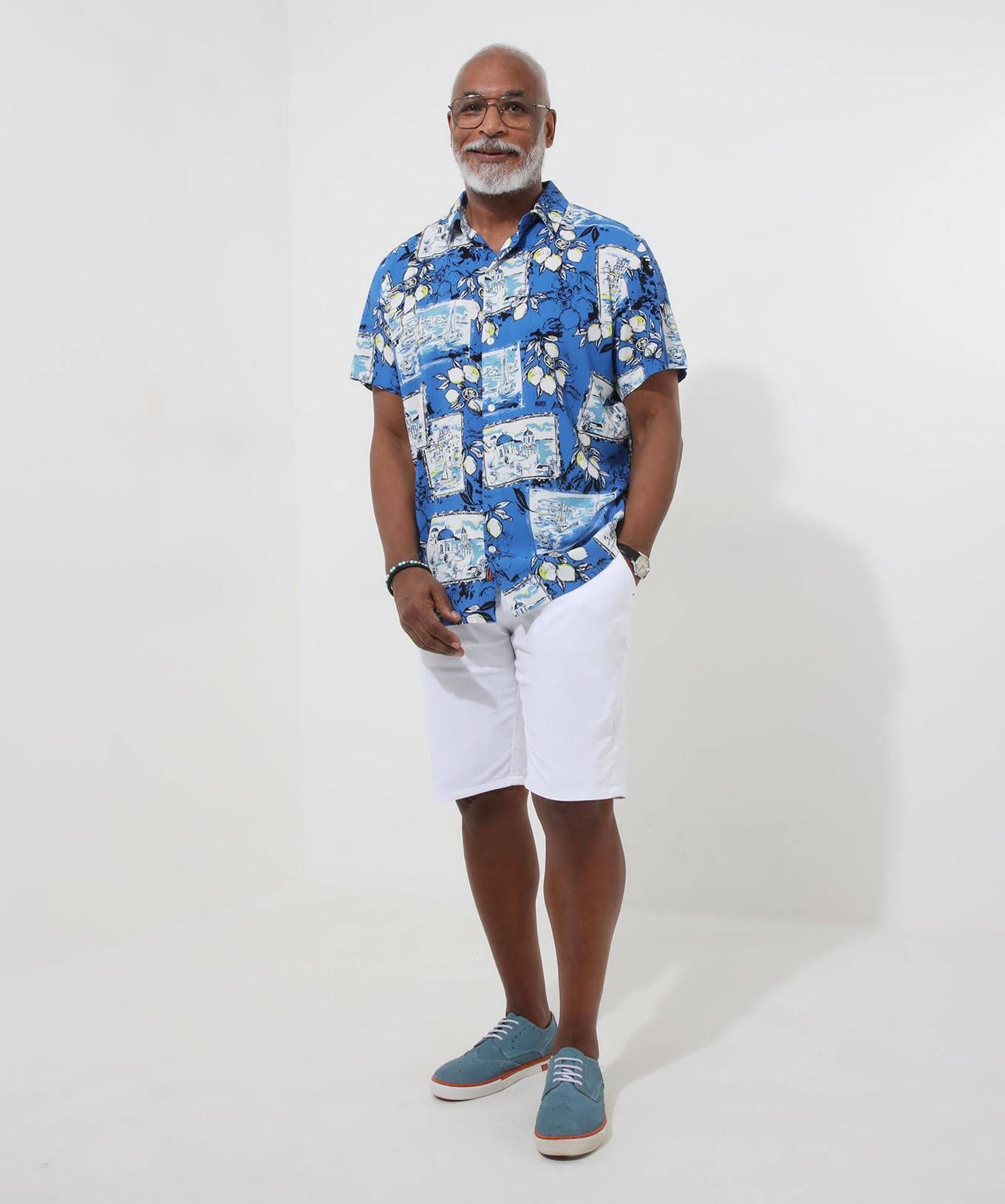 Joe Browns Kurzarm Hemd mit Postkartendruck  