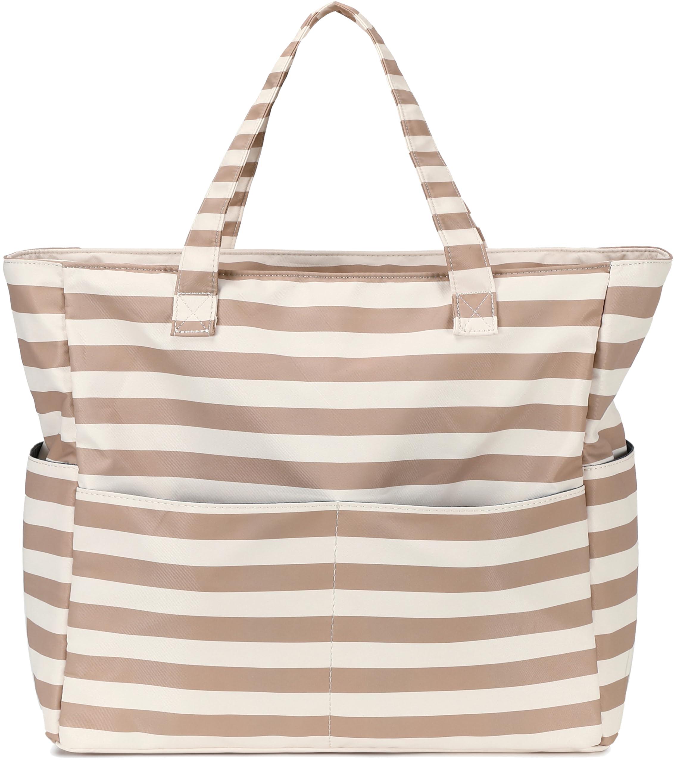 Only-bags.store  Grand sac de plage avec fermeture éclair Sac à bandoulière imperméable Sac fourre-tout shopper 