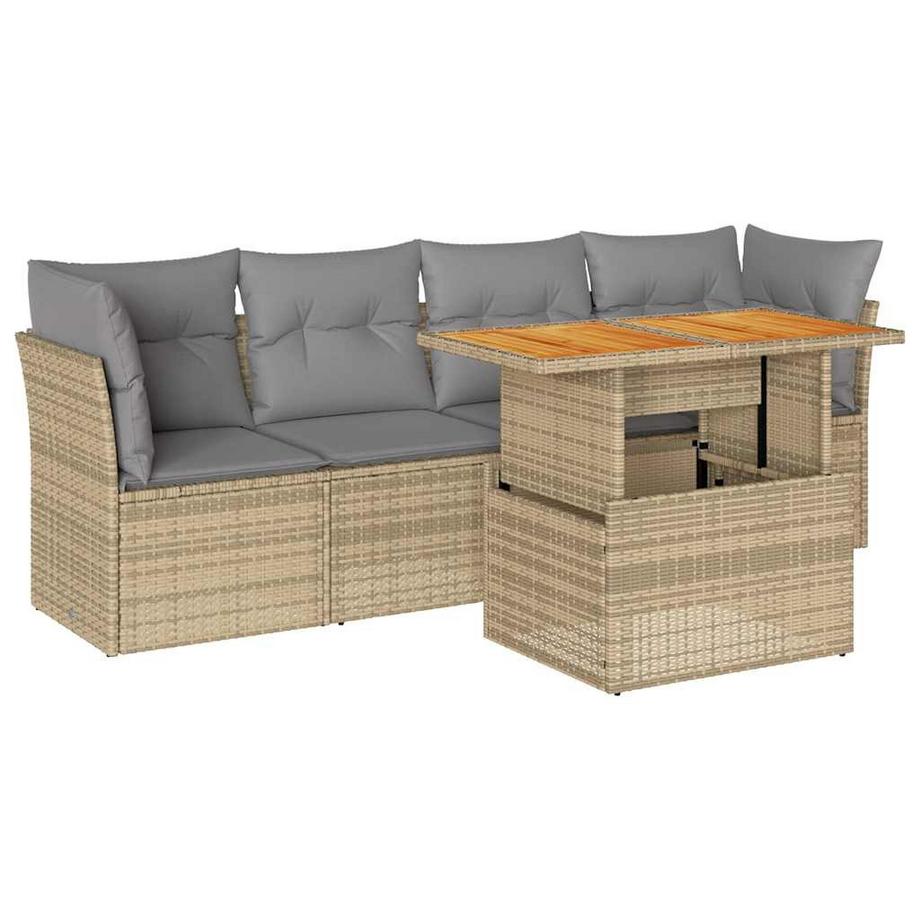 set di divani da giardino Polirattan