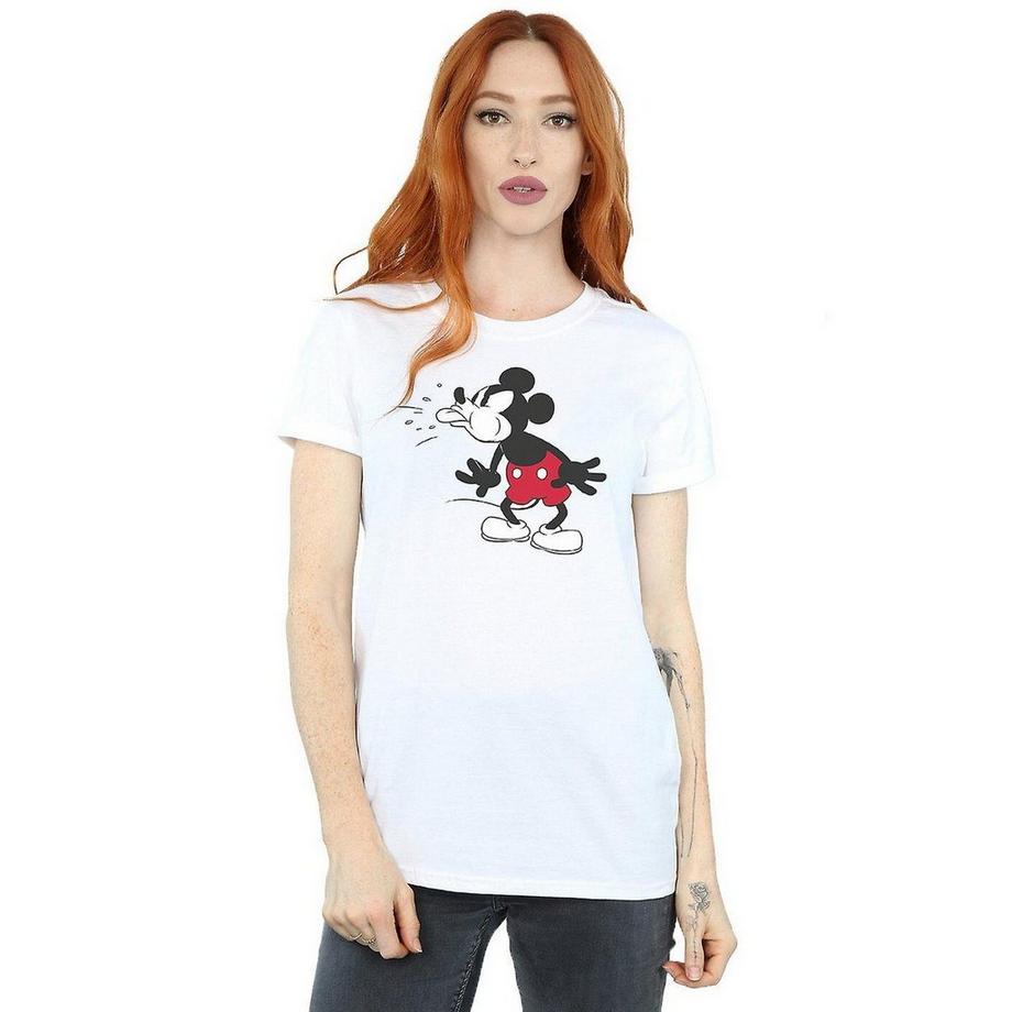 Disney Mickey Mouse Fischietto T-Shirt Vestibilità Boyfriend  