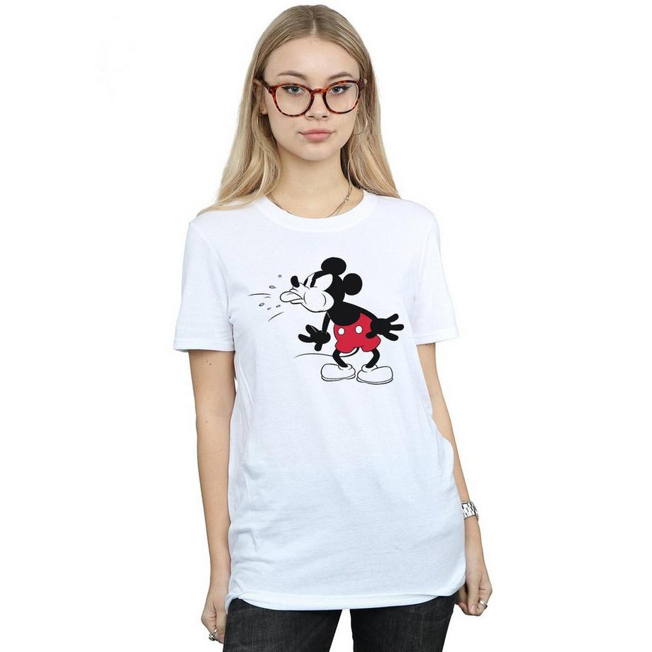 Disney Mickey Mouse Fischietto T-Shirt Vestibilità Boyfriend  