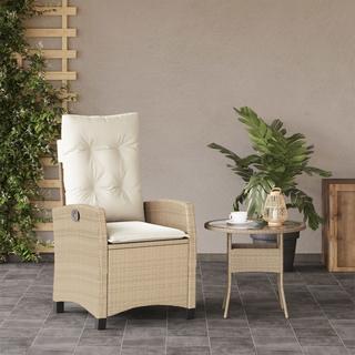 VidaXL Chaise de jardin inclinable rotin synthétique  