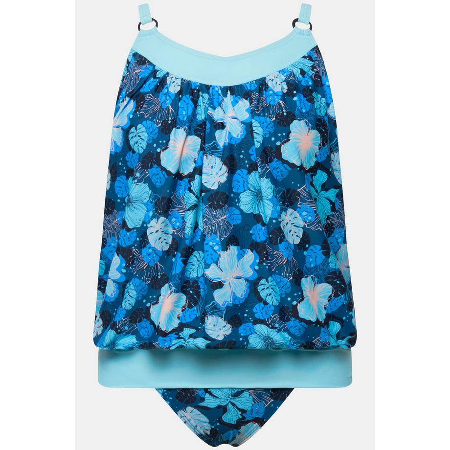 Ulla Popken Tankini Floral Bonnets Souples Bretelles Ajustables  
