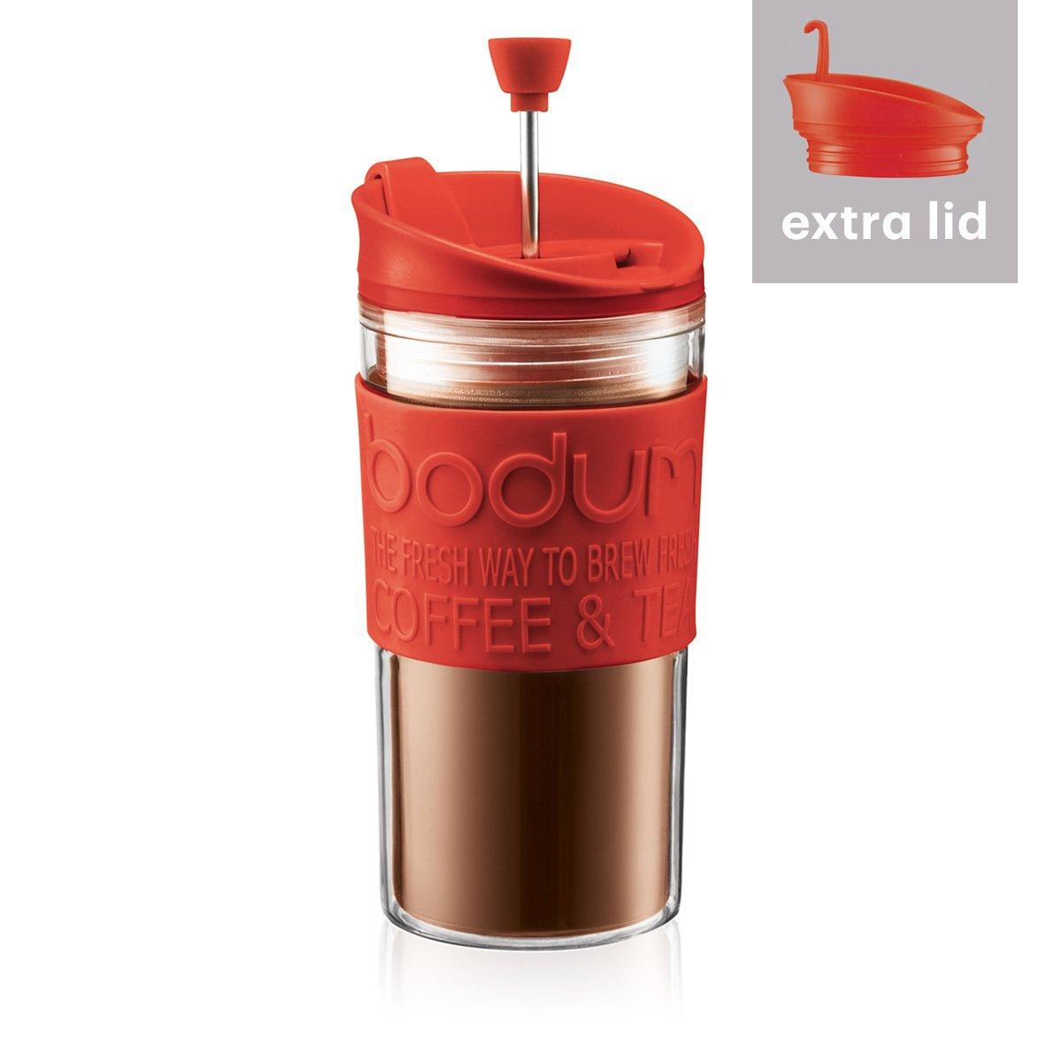 bodum Mug à piston isotherme en plastique TRAVEL PRESS SET  