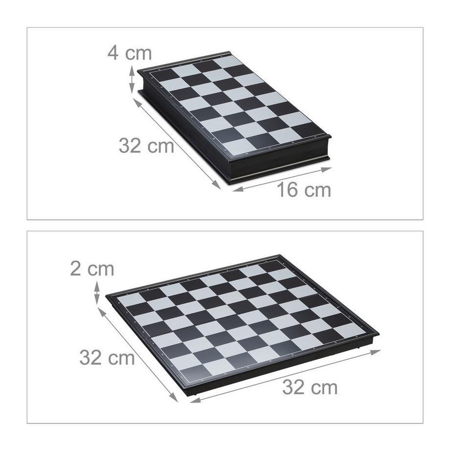 B2X  3-in-1-Magnetschachspiel 