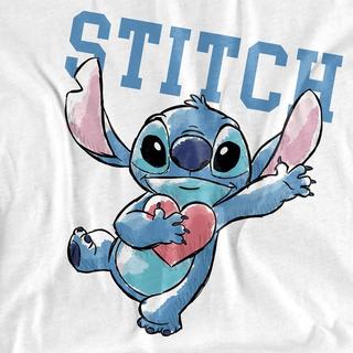 Lilo & Stitch Stitch Clutching Hearts T-Shirt Maniche Lunghe  