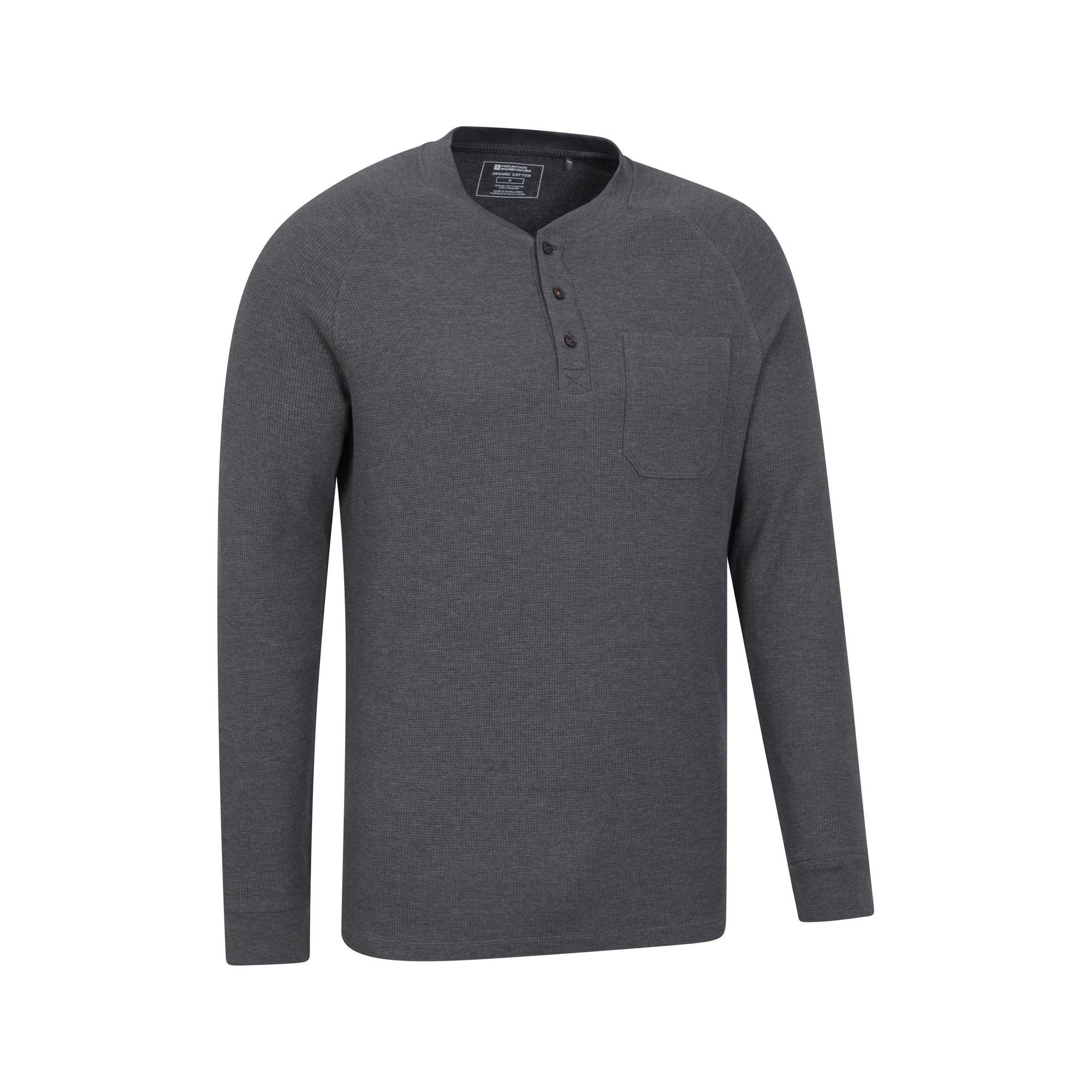 Mountain Warehouse Selby Henley Kragen Langarm T-Shirt  