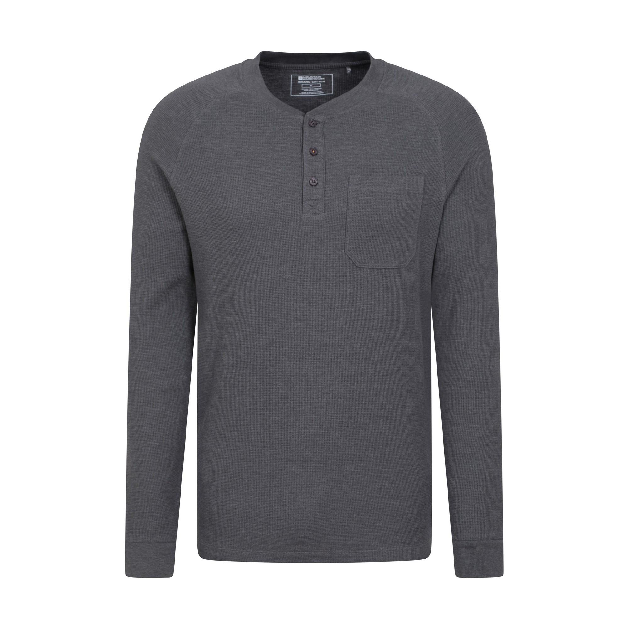 Mountain Warehouse Selby Henley Kragen Langarm T-Shirt  