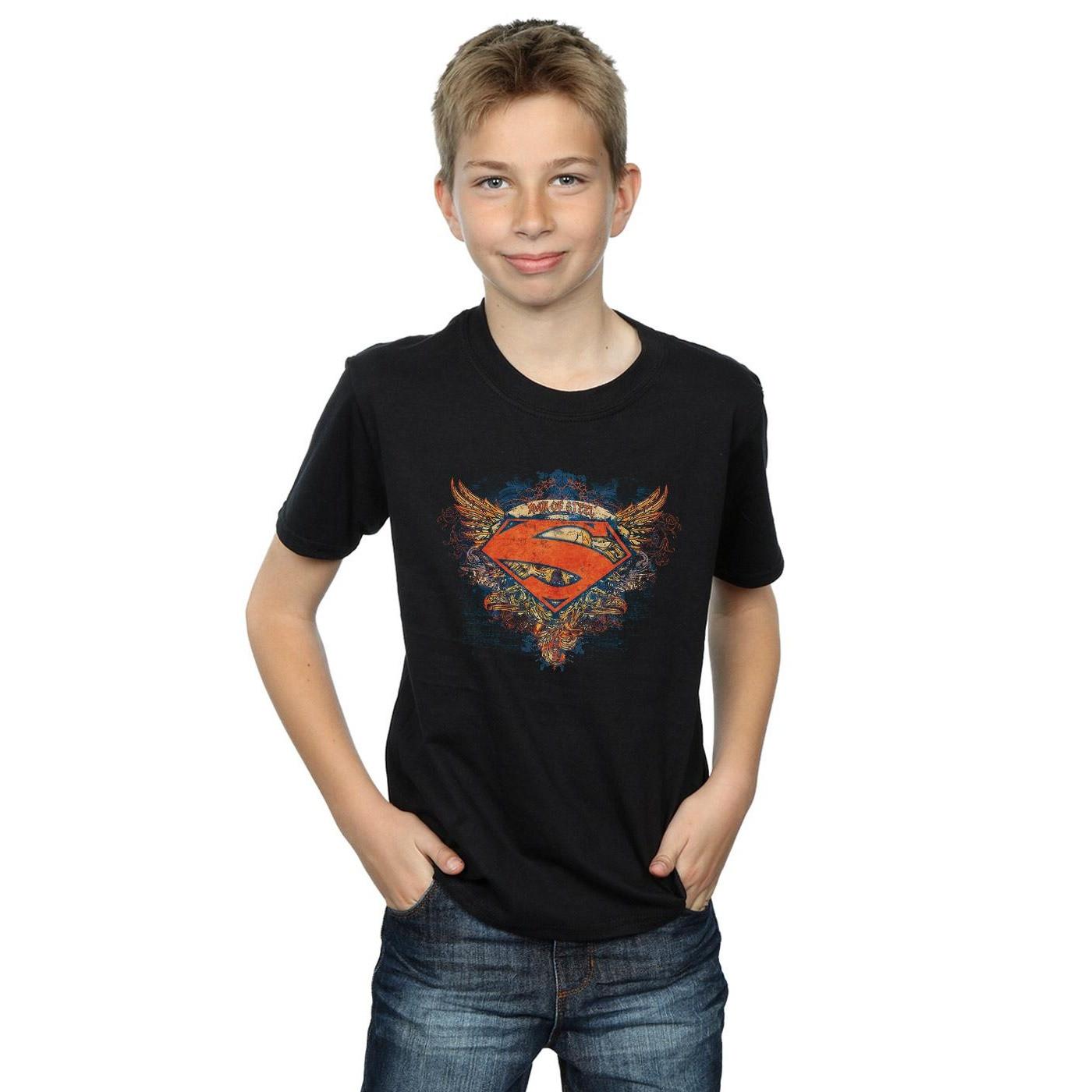 DC COMICS  Tshirt SUPERMAN WINGS SHIELD 