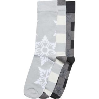 URBAN CLASSICS  socken christmas snowflakes (x3) 