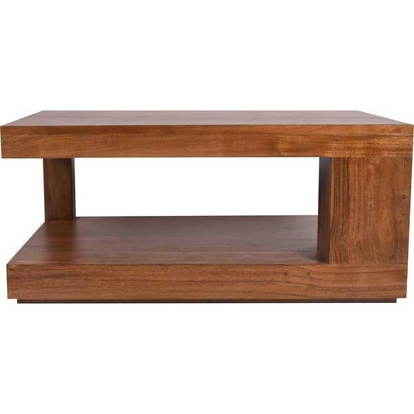 mutoni Table basse acacia naturel 43x30  