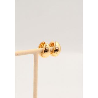 MUAU Schmuck  Creolen Rotgold 750 Scharnier bombiert 17x12mm 