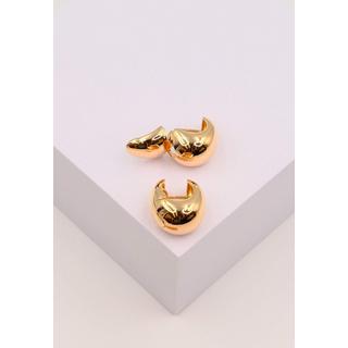 MUAU Schmuck  Creolen Rotgold 750 Scharnier bombiert 17x12mm 