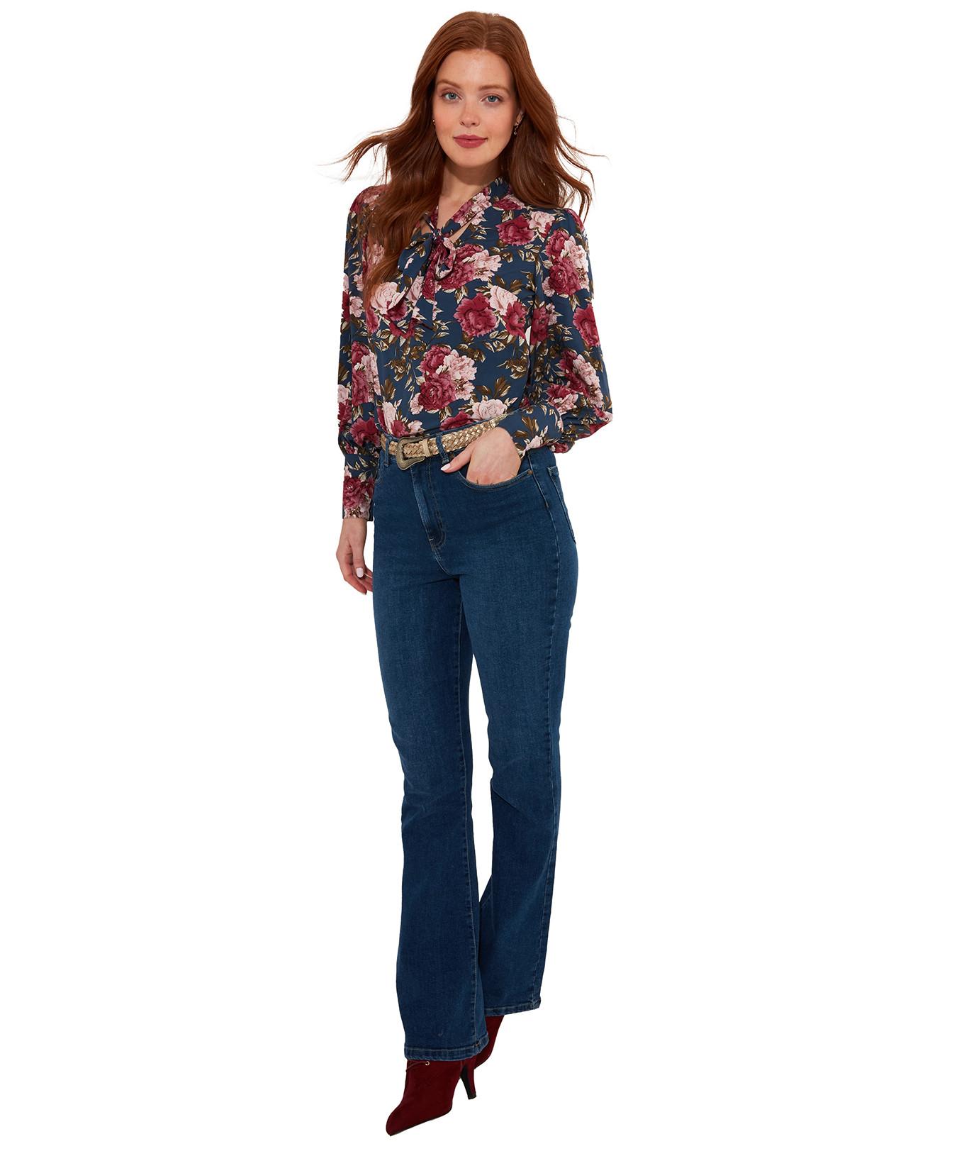 Joe Browns  Statement-Bluse mit Blumenmuster und Schmetterlingsbogen 