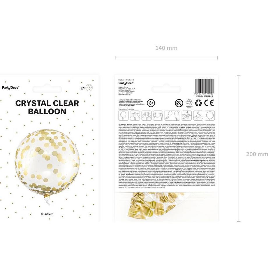 PartyDeco  PartyDeco ORB16-2-019 decorazione per feste Pallone giocattolo 