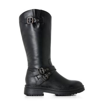 Ausgefallene hohe Biker-Stiefel aus Leder