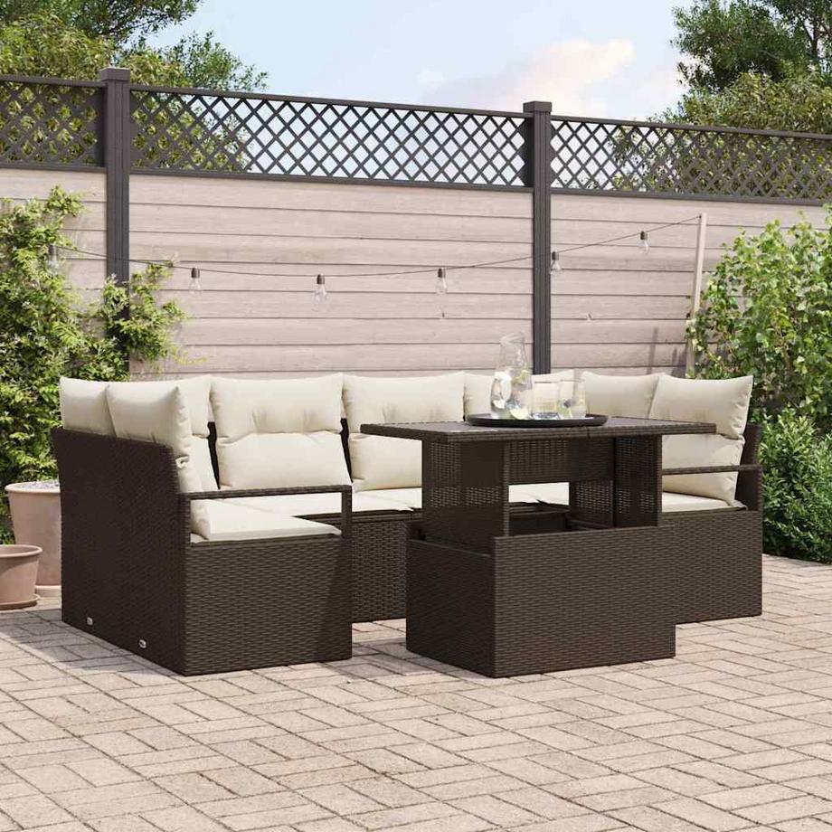 VidaXL Ensemble de canapé de jardin poly rattan  