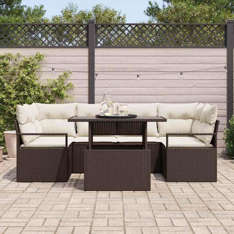 VidaXL Ensemble de canapé de jardin poly rattan  