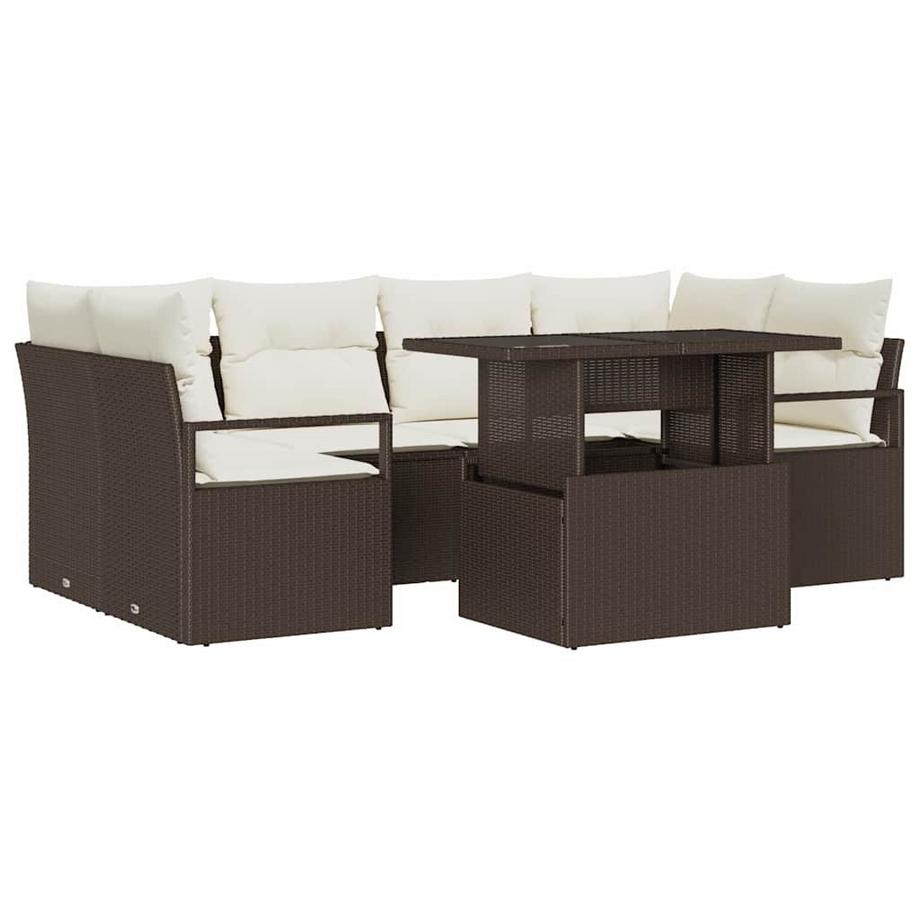 Ensemble de canapé de jardin poly rattan
