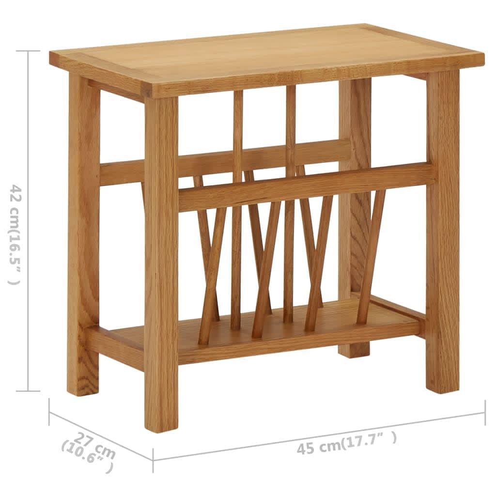 VidaXL Table à revues bois  