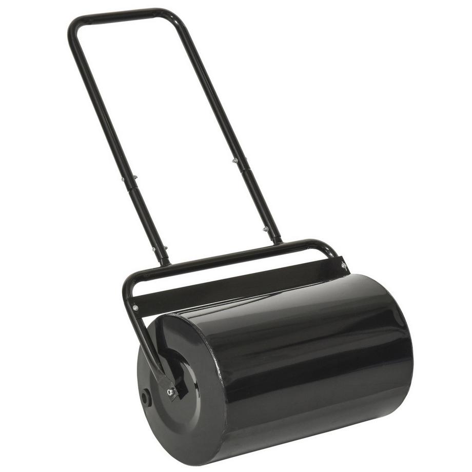 Northio  Rouleau À Gazon Avec Poignée En U, Rouleau De Jardin, Diamètre 32 Cm, 38 L D'Eau/62 Kg De Sable, Métal, Noir, 57X32,5X107 Cm 
