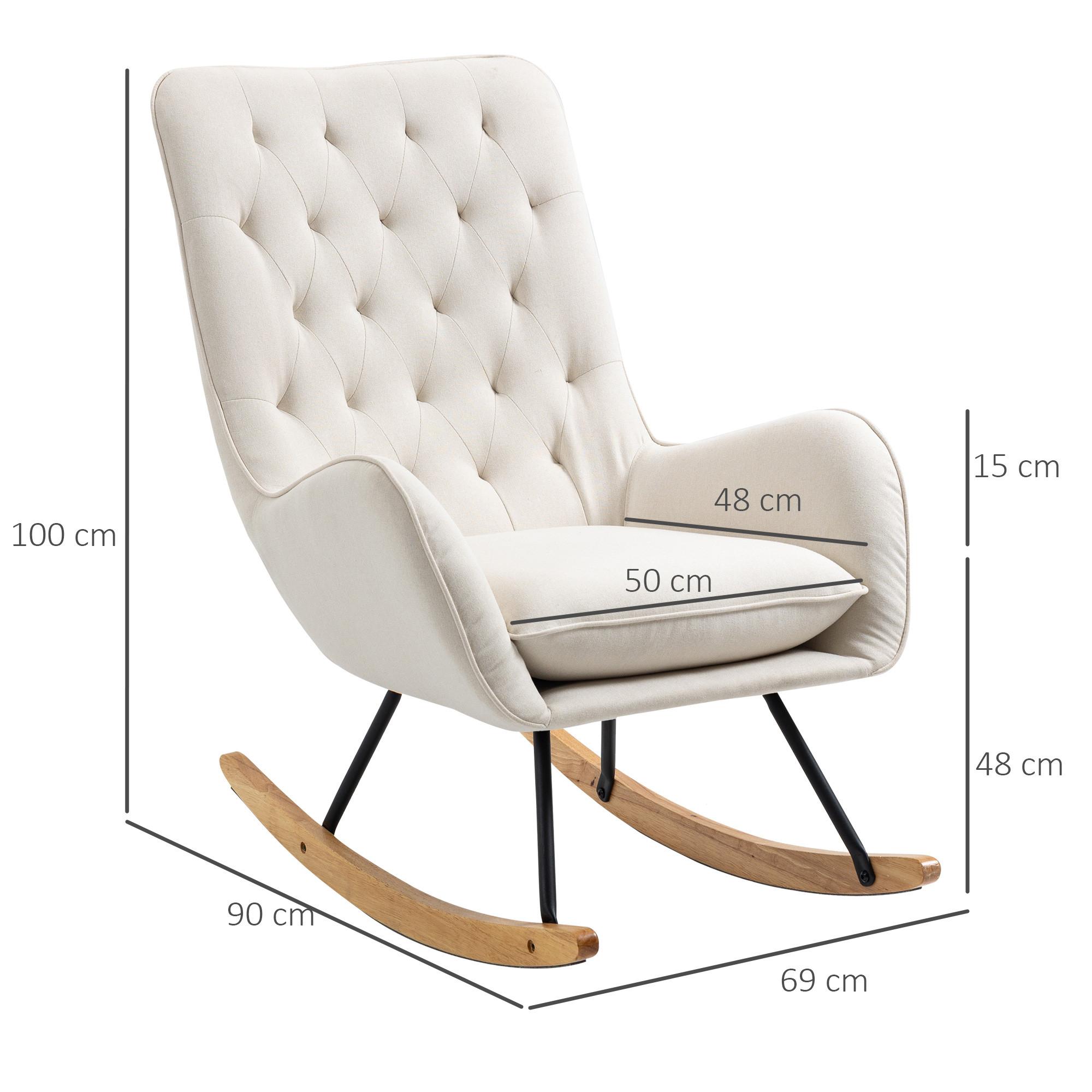 HOMCOM Fauteuil à bascule  