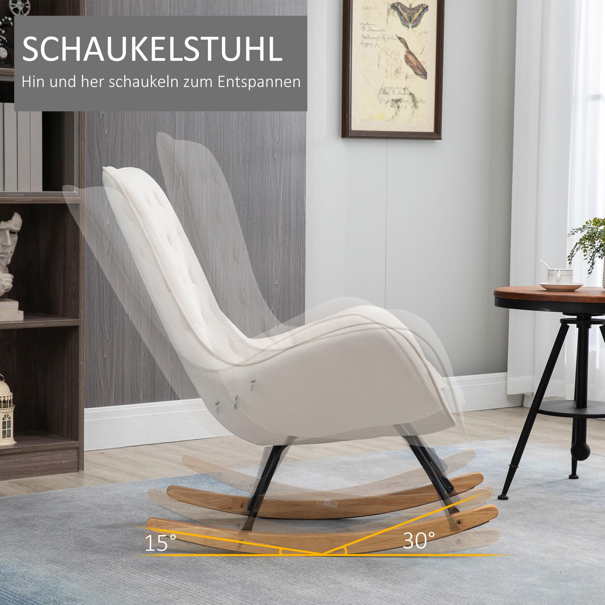 HOMCOM Fauteuil à bascule  