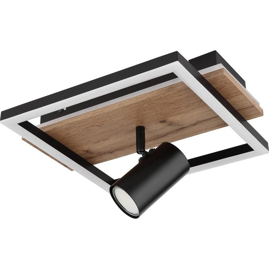 mutoni Plafoniera metallo nero opaco LED 32x27x17  